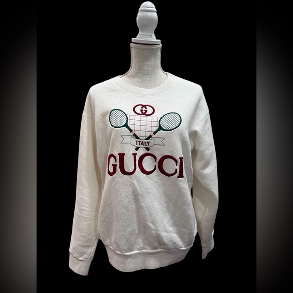 Gucci Other - Gucci Cream Tennis Motif Sweatshirt